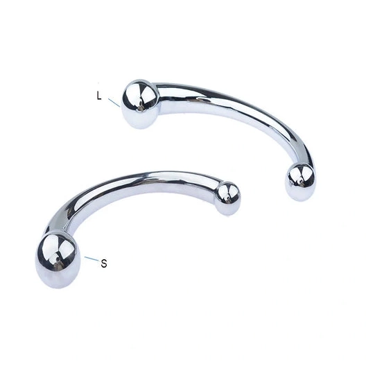 Ended Elegant Steel Stainless Anal Hook 5858 Double 0712